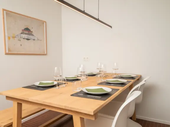 Vakantiehuis wijk de brabander 115 cadzand eettafel gedekt