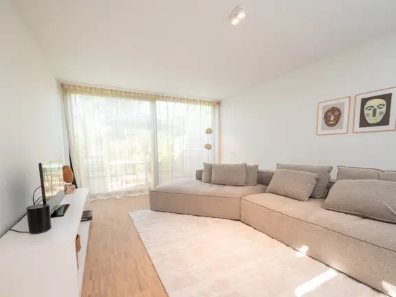 Vakantiehuis wijk de brabander 115 cadzand woonkamer met tuin