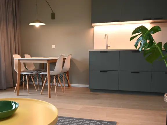 Appartement wijk de brabander 71 cadzand eethoek doorkijkje