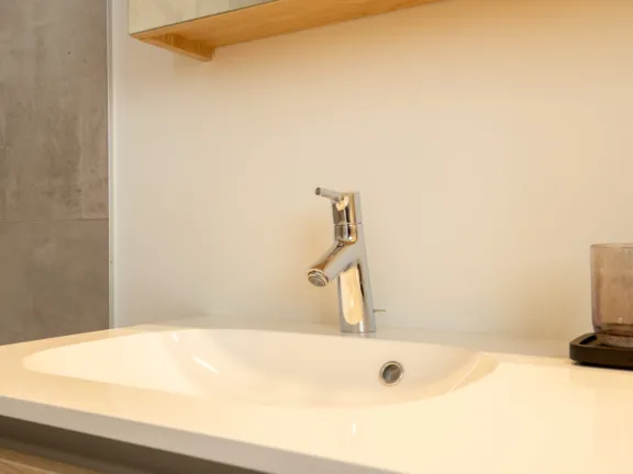 Maison la belle de branding cadzand wastafel detail