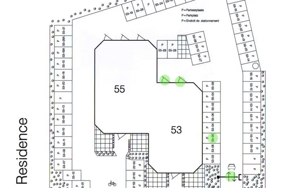 Plattegrond parkeerplaats Deurloo 5305
