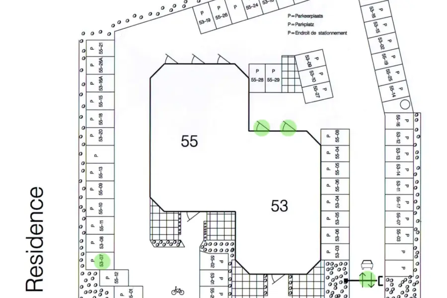 Plattegrond parkeerplaats Deurloo 5307