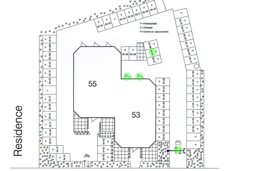 Plattegrond parkeerplaats Deurloo 5310