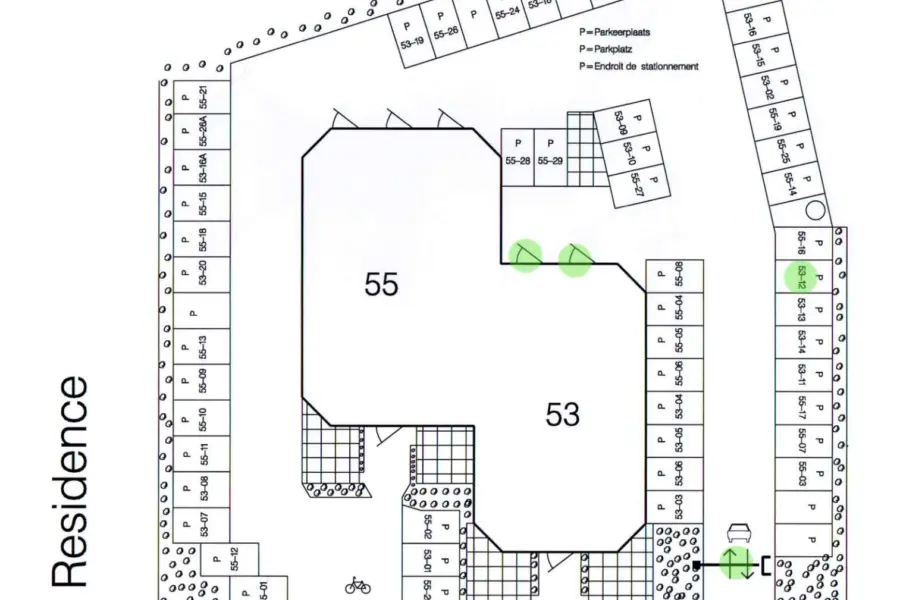 Plattegrond parkeerplaats Deurloo 5312