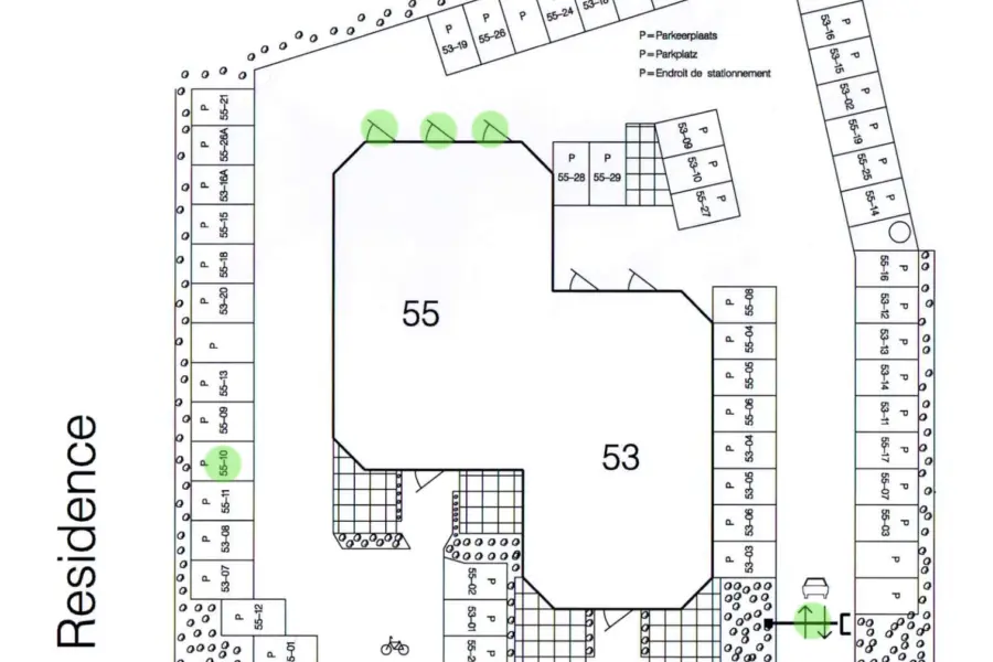 Plattegrond parkeerplaats Deurloo 5510