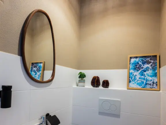 Duinhof appartement cadzand stijn albregtsstraat 6 13 toilet spiegel
