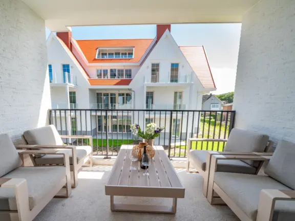 Appartement sky cadzand balkon overzicht