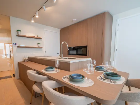 Appartement sky cadzand keuken en eettafel 2