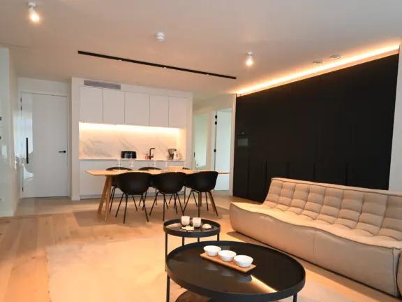 Vakantie appartement boulevard de wielingen 15 001 cadzand woonkamer totaal met keuken