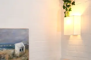 Huisje cadzand sincfal 10 schilderij lamp