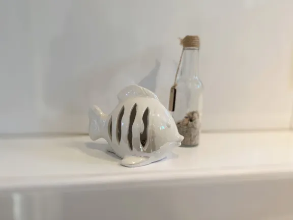 Ferienwohnung sincfal 29 cadzand bad badezimmer fisch