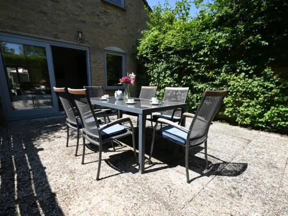 Spaanse galeien 105 cadzand ferienhaus gartenterrasse hinten complett