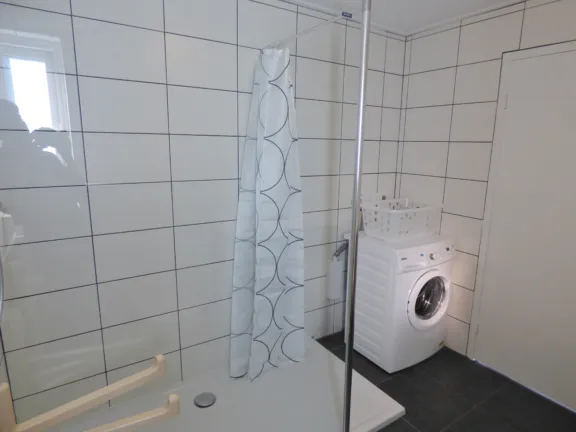 Vakantie bungalow boothuys grote christoffelstraat 11 cadzand badkamer wasmachine