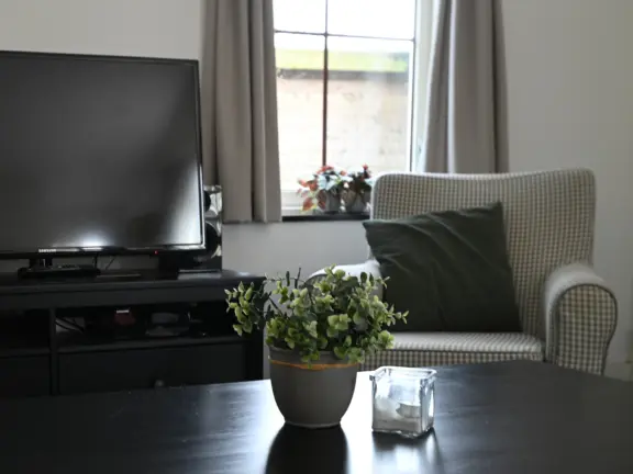 Bungalow kaapvaartstraat 5 cadzand hakuna matata woonkamer tv