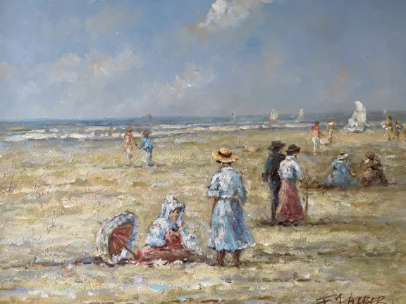Wijk de brabander 165 cadzand veerhuis schilderij