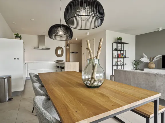 Appartement strandresidentie cadzand wookamer tafel detail