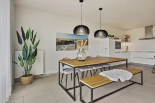 Appartement strandresidentie cadzand woonkamer tafel