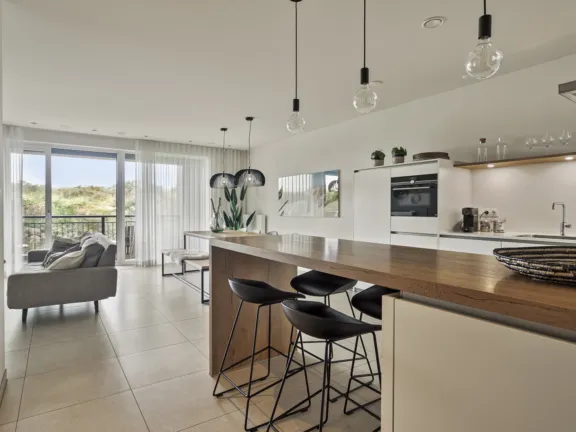 Appartement strandresidentie cadzand woonkamer totaal