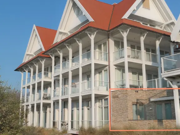 Appartement badhuis cadzand 2 E008 duinen kader balkon