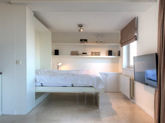 Appartement met zeezicht boulevard wielingen 76 06 cadzand badkamer klapbed