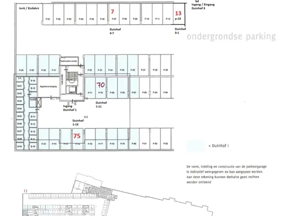 611 613 616 Duinhof 1 Parking