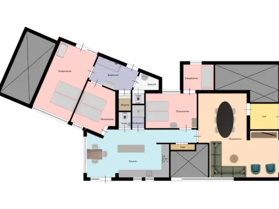 Appartement hennequinlaan 23 cadzand ariel plattegrond