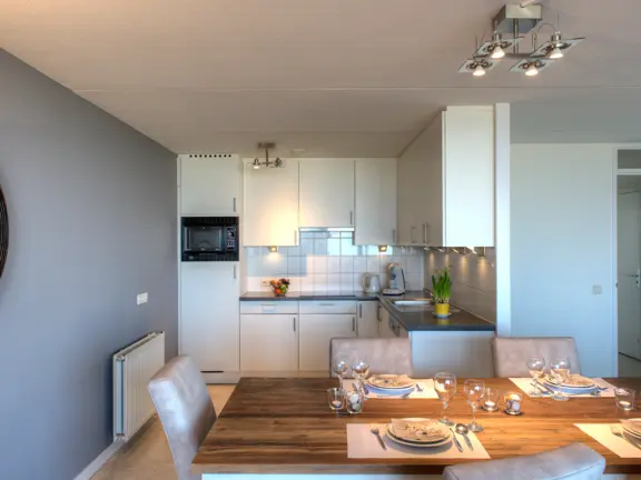 Appartement met zeezicht boulevard wielingen 76 06 cadzand keuken totaal