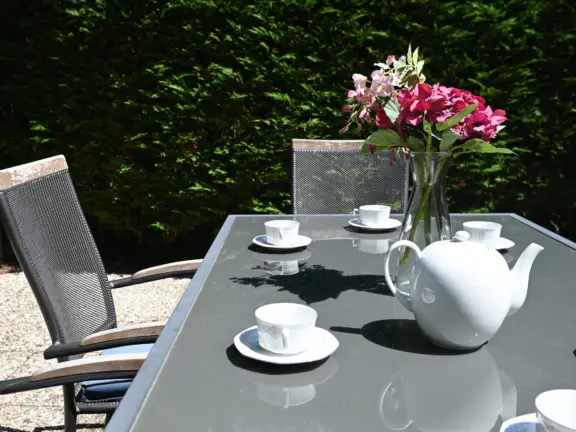 Spaanse galeien 105 cadzand ferienhaus gartenterrasse tisch