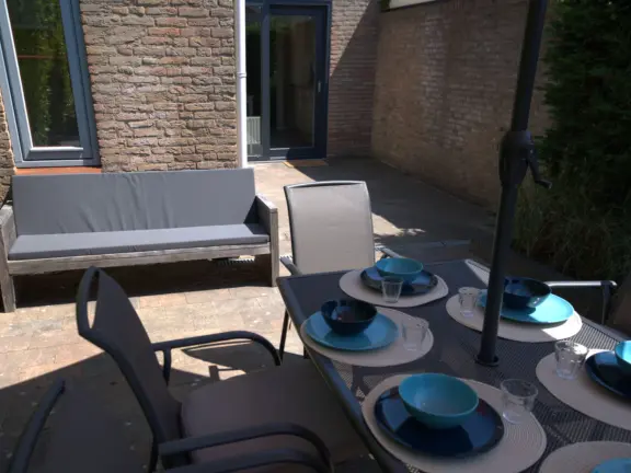 Spaanse galeien 105 cadzand ferienhaus garten sofa