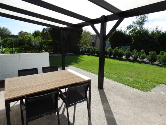 Vakantie bungalow boothuys grote christoffelstraat 11 cadzand tuin terras