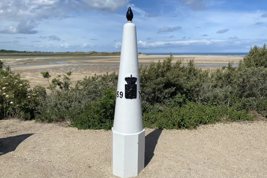 Cadzand bad natuurgebied het zwin grenspaal 16