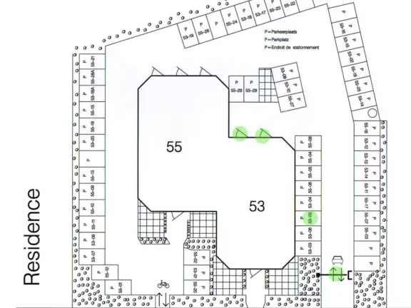 Plattegrond parkeerplaats Deurloo 5305